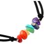 7 Chakra Gemstone Choker Energy Healing Crystal Necklace Handmade Multilayer Bracelet for Women Girls