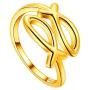 Adjustable Deer Antler Ring Christian Fish Ring 925 Sterling Silver 18K Gold Plated Jesuse Fish Ichthus Ring for Women Girls Amulet Ring Wedding Ring Jewelry Gift