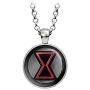 Wearable Treasures Black Widow Necklace, The Avengers Jewelry, Captain America Shield Pendant, Superhero Earrings Gifts Gift, Geek Geeky Present Presents