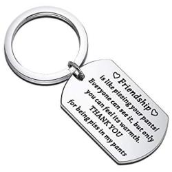 WSNANG Friendship Keychain Funny BFF Jewelry Gifts for Best Friends Birthday Relationship Gifts