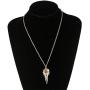 Aineecy Raven Bird Skull Necklace Punk Gothic Eagle Skeleton Skull Pendant Necklace for Men Women Halloween Christmas Jewelry Gifts