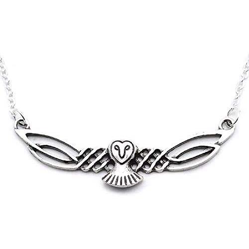 HAQUIL Owl Jewelry Celtic Owl Pendant Chain Necklace for Men and Women