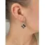 Mother of Pearl or Black Onyx Flower Dangle Drop Earrings for Women with Cubic Zirconia in 925 Sterling Silver Hinged Back by Lavari Jewelers Mother of Pearl or Black Onyx Flower Dangle Drop Earrings for Women with Cubic Zirconia in 925 Sterling Silver Hinged Back by Lavari Jewelers