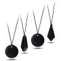 Shungite Pendant Necklace Set, Gift Set of Trendy Shungite Jewelry | Authentic Karelian Shungite Crystals
