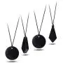Shungite Pendant Necklace Set, Gift Set of Trendy Shungite Jewelry | Authentic Karelian Shungite Crystals Shungite Pendant Necklace Set, Gift Set of Trendy Shungite Jewelry | Authentic Karelian Shungite Crystals