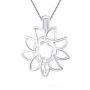 LGSY Sterling Silver Edelweiss Pearl Cage Pendants for Women, Design Pearl Cage Pendants for Pearl Jewelry Making, Essential Oil Diffuser Lockets for Pearl Jewelry