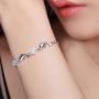 MIXIA Charming Jewelry Cubic Zircon Crystal Dolphin Shaped Chain Woman Silver Color Adjustable Bracelets