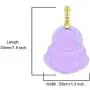 Laughing Buddha Purple Jade Pendant Necklace Rope Chain Genuine Certified Grade A Jadeite Jade Hand Crafted, Religious Green Jade Necklace, 14k Gold Finish Laughing Jade Buddha Necklace, Purple Jade Medallion, Mens Jewelry