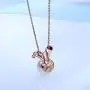 Freshwater Cultured Pearls Cute Animal Rabbit Pendant Delicate Jewelry S925 Sterling Silver Necklace Easter Valentines Day Christmas Anniversary Gift for Girls Women - Rose Gold