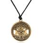 Ztuo Tree of Life Triple Moon Goddess Golden/Silver Necklace Celtic Knot Pentagram Pentacle Star Pendant