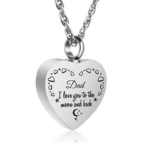 BGAFLOVE Heart Urn Necklaces for Ashes with 20+2 Adjustable Chain Cremation Jewelry for Ashes Stainless Steel Memorial Ashes Hold Pendant with Filling Kit