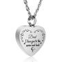 BGAFLOVE Heart Urn Necklaces for Ashes with 20+2 Adjustable Chain Cremation Jewelry for Ashes Stainless Steel Memorial Ashes Hold Pendant with Filling Kit