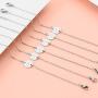 Glimmerst Stainless Steel Initial Bracelet Delicate Coin Letter Bracelet Dainty Small Disc Name Bracelet Personalized Monogram Charm Bracelet for Women Girls