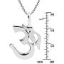 AeraVida Sacred Prayer Sign Mystic Om or Aum .925 Sterling Silver Pendant Necklace