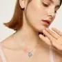 AOBOCO Mom Necklace 925 Sterling Silver with Crystals Mothers Christmas Birthday Jewelry Gifts