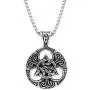 Rosemarie Collections Mens Celtic Trinity Knot Medallion Pendant Stainless Steel Necklace Rosemarie Collections Mens Celtic Trinity Knot Medallion Pendant Stainless Steel Necklace