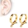 6 Pairs Stainless Steel Hoop Earrings Set For Women Men-Small Round Hoop Earrings Set, Hypoallergenic Endless Huggie Hoop Earrings For Cartilage Piercings