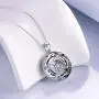AOBOCO Compass Necklace Sterling Silver Circle Pendant Necklace with Color-changed Crystal, Birthday Graduation Jewelry Gift for Women Men Girls AOBOCO Compass Necklace Sterling Silver Circle Pendant Necklace with Color-changed Crystal, Birthday Graduation Jewelry Gift for Women Men Girls