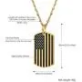 PROSTEEL American Flag Dog Tag Necklace, US National Flag Charm, Stainless Steel/Gold Plated Patriot Necklace for Men Women, Come Gift Box