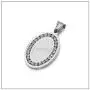 Heavstjer Fashion Stainless Steel Santa Maria Guadalupe Pendant Crystal Necklace,22inches Link Chain Heavstjer Fashion Stainless Steel Santa Maria Guadalupe Pendant Crystal Necklace,22inches Link Chain