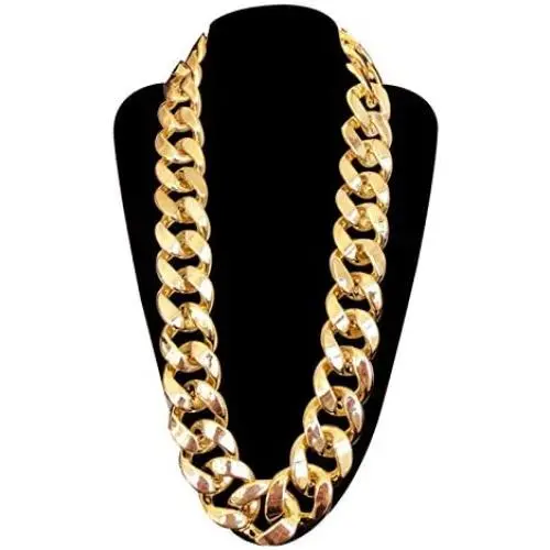 DaNaRaa Mens Chunky Necklace, Rapper Fake Gold Chain 90s Hip Hop Fake Gold Necklace Costume Accessory (27.5 Inches1.37inches) DaNaRaa Mens Chunky Necklace, Rapper Fake Gold Chain 90s Hip Hop Fake Gold Necklace Costume Accessory (27.5 Inches1.37inches)