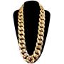 DaNaRaa Mens Chunky Necklace, Rapper Fake Gold Chain 90s Hip Hop Fake Gold Necklace Costume Accessory (27.5 Inches1.37inches)