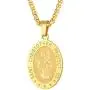 PROSTEEL Stainless Steel Saint Christopher Necklace for Men Women, 22''-24'' Adjustable, Black/18K Gold Plated, Patron Saint of Travellers, Come Gift Box PROSTEEL Stainless Steel Saint Christopher Necklace for Men Women, 22''-24'' Adjustable, Black/18K Gold Plated, Patron Saint of Travellers, Come Gift Box