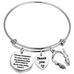 AKTAP Dispatcher Gift 911 EMT Dispatcher Charm Bracelet Thank You Gift Always Remember Its Your Voice in The Darkness That Gives Hope to Those Who Really Need It