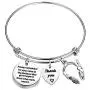 AKTAP Dispatcher Gift 911 EMT Dispatcher Charm Bracelet Thank You Gift Always Remember Its Your Voice in The Darkness That Gives Hope to Those Who Really Need It