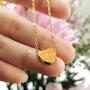 QeenseKc Dainty Heart Name Engraved Necklace Personlized 18K Gold Plated Initial Pendant Jewelry for Women Girls