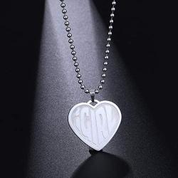 TAGOMEI Igirl Heart Stainless Steel Pendant Necklace Cute Punk Hiphop Heart Choker Retro Necklace