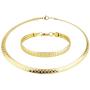HZMAN Stainless Steel Omega Chain 8mm Solid 18 inch Necklace and 8.5 inch Bracelet Ste