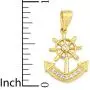 10k Real Solid Gold Anchor Pendant Set with CZ Stones, Hope Charm Sailor Gift for Any Special Occasion 10k Real Solid Gold Anchor Pendant Set with CZ Stones, Hope Charm Sailor Gift for Any Special Occasion