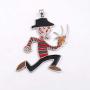 U/K Heavy Large 2 inch Stainless Steel Color ICP Crazy Clown Hatchetman Mens Pendant Necklace Punk Jewelry for Mens rolo Chain 4mm24