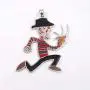 U/K Heavy Large 2 inch Stainless Steel Color ICP Crazy Clown Hatchetman Mens Pendant Necklace Punk Jewelry for Mens rolo Chain 4mm24