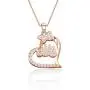 KUIYAI Muslim Islam Allah Pendant Necklace Muslim Jewelry Heart Charm Necklace Religious Gift Eid Gift