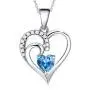 Birthstone Necklaces for Women Sterling Silver Birthstone Cubic Zirconia CZ Heart Pendant Necklace Fashion Jewelry Anniversary Birthday Gifts for Girls Her Mom Wife Daughter Yourself, 16+2 Inch Birthstone Necklaces for Women Sterling Silver Birthstone Cubic Zirconia CZ Heart Pendant Necklace Fashion Jewelry Anniversary Birthday Gifts for Girls Her Mom Wife Daughter Yourself, 16+2 Inch