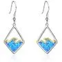 YAFEINI Wave Earrings Sterling Silver Ocean Wave Earrings Created Opal Dangle Drop Earring Ocean Jewelry Beach Gifts for Women YAFEINI Wave Earrings Sterling Silver Ocean Wave Earrings Created Opal Dangle Drop Earring Ocean Jewelry Beach Gifts for Women