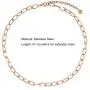 BaubleStar Link Layered Lock Necklace Stainless Steel Paperclip Chain Fashion Jewelry