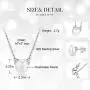 CDE s925 Sterling Silver Pearl Necklace and Earring for Girls Tiny Cute Bear Freshwater Cultured Pearl Pendant 16''+2'' Stud Earrings Set for Birthday Jewelry Gifts for Child with Box