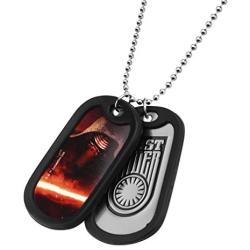 Star Wars Jewelry Episode 7 Kylo Ren Stainless Steel Double Dog Tag Pendant Necklace, 22''
