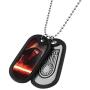 Star Wars Jewelry Episode 7 Kylo Ren Stainless Steel Double Dog Tag Pendant Necklace, 22''