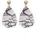GoodCorserMall Womens Leather Earring Teardrop Snakeskin Print Leather Dangle Drop Earrings