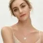 YL Womens Constellation Jewelry Sterling Silver Zodiac Necklace Astrology Coin Disc Horoscope Pendant with 18K White/Rose Gold Plated YL Womens Constellation Jewelry Sterling Silver Zodiac Necklace Astrology Coin Disc Horoscope Pendant with 18K White/Rose Gold Plated