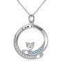 JZMSJF 925 Sterling Silver Inspired Engraved I Am Enough Necklace Circle Pendant Share Hug Inspirational Jewelry for Women Girls Teens