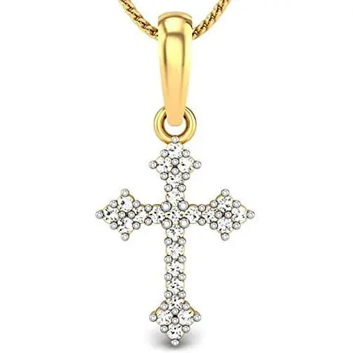 Moissanite Gold Necklace Pendant Cross Necklace for Women Simple Dainty Pendant Necklace Solid Gold 10k 14k 18k Moissanite Gold Necklace Pendant Cross Necklace for Women Simple Dainty Pendant Necklace Solid Gold 10k 14k 18k