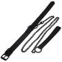 Leather Collar and Leash Neck Choker Adjustable Necklace Detachable PU Leather Punk Choker Belts Harness Role Play Game Collar Soft Leather Choker Neck Collar with Chain Leash