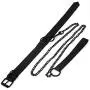 Leather Collar and Leash Neck Choker Adjustable Necklace Detachable PU Leather Punk Choker Belts Harness Role Play Game Collar Soft Leather Choker Neck Collar with Chain Leash