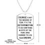 Inspirational Gift Necklace Jewelry for Men Women- Courage is Not The Absence of Fear, It is The Determination to Do Something