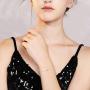 KIMILILY Rose Gold Bangle Bracelet Jewelry Birthday Gifts for Women Crystal from Swarovski Cuff